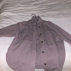 nasty gal muave oversized trucker jacket, size M